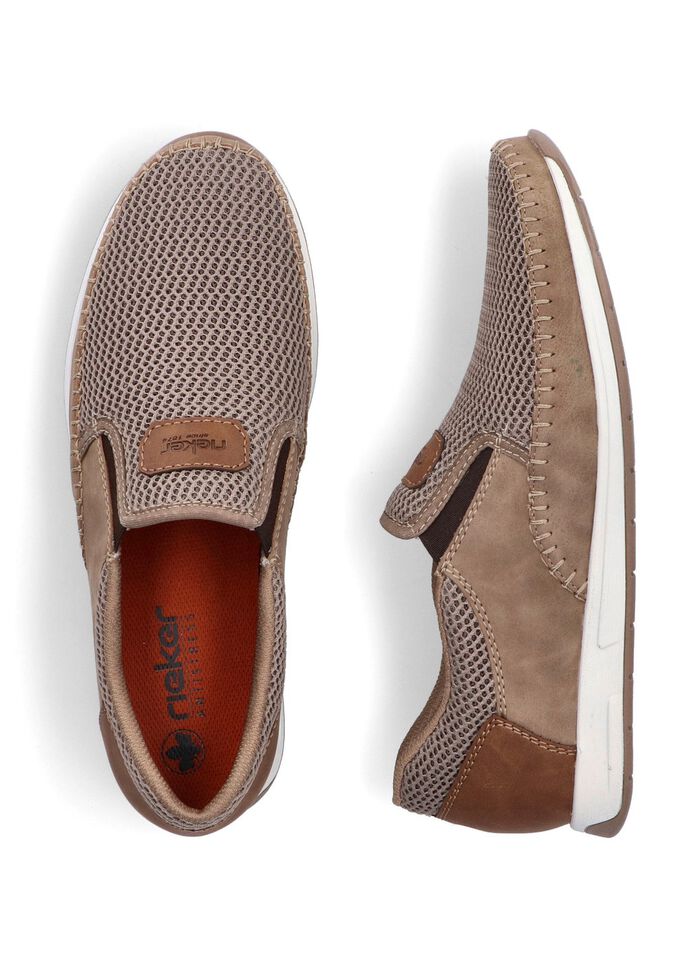 Rieker, sommerliche Herren-Slipper, mit Gummizug BRAUN